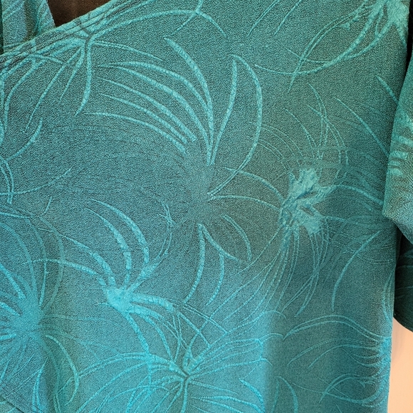 LuLaRoe Oversized Blue Green Teal Iridescent Open Front Long Cardigan - Picture 3 of 5